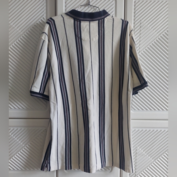 Trader Bay Large 100% Cotton Men's Striped Short Sleeve Polo Shirt... - Picture 3 of 9
